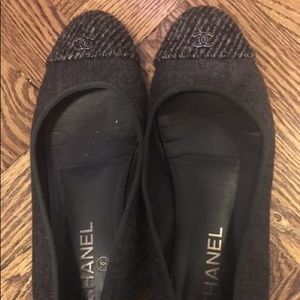 Chanel Flannel Ballet Flats